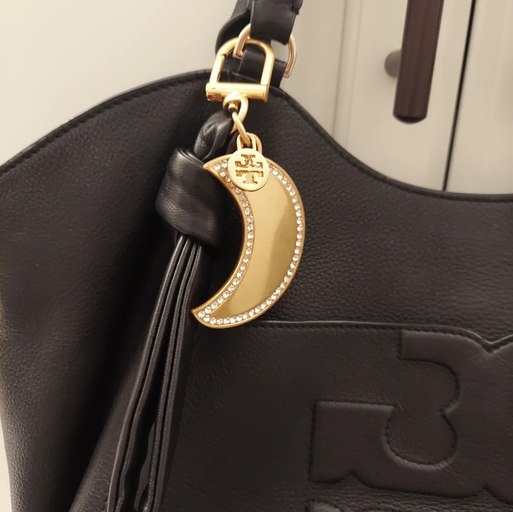 TORY BURCH Black Leather Tote Bag - Picture 2 of 8